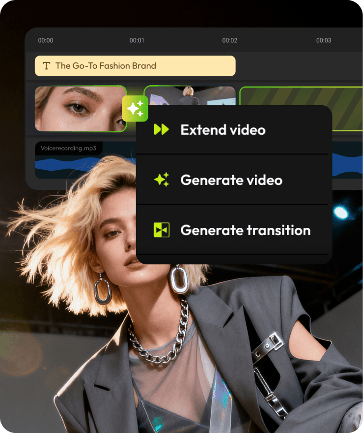 AI generation inside the timeline